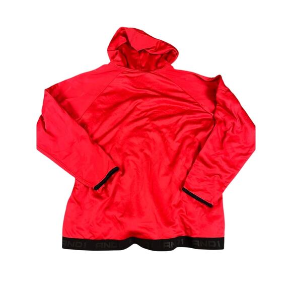 AND1 Men's 3XL Red Black Hoodie Full Zip Basketball Jacket NWT New With Tags - Picture 2 of 11